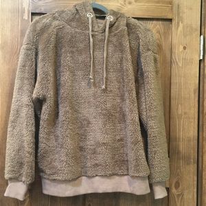 Fluffy pullover hoodie